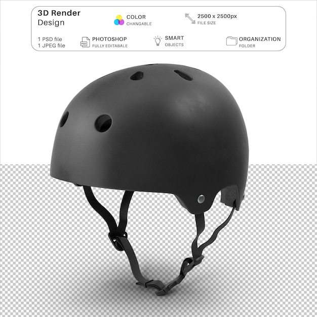 PSD skateboardhelm 3d-modellierungs-psd-datei