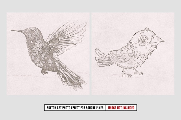 Sketch Art Fotoeffekt für Square