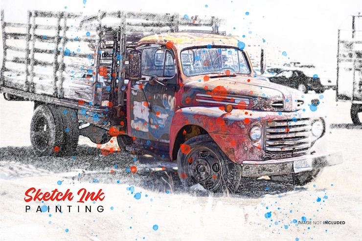 PSD sketch ink photo effect psd