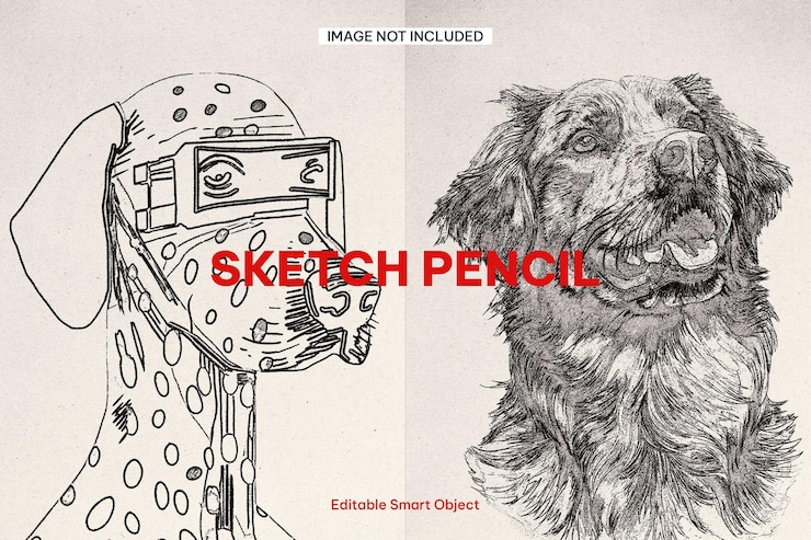 PSD sketch pencil foto-effekt für poster