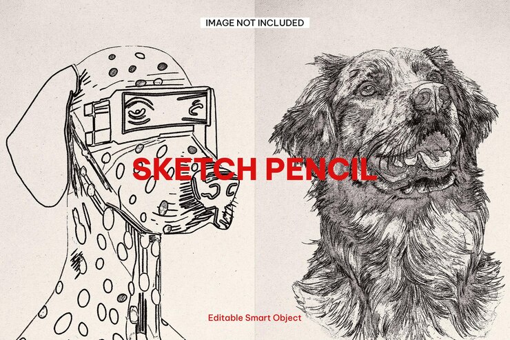 PSD sketch pencil foto-effekt für poster