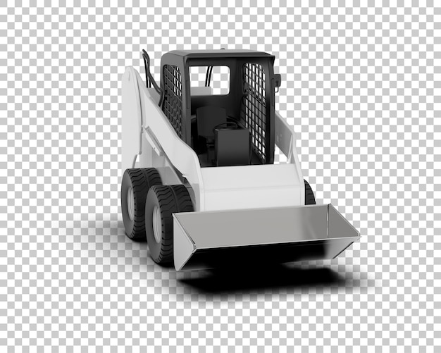 Skid steer aislado en el fondo ilustración de renderización 3d