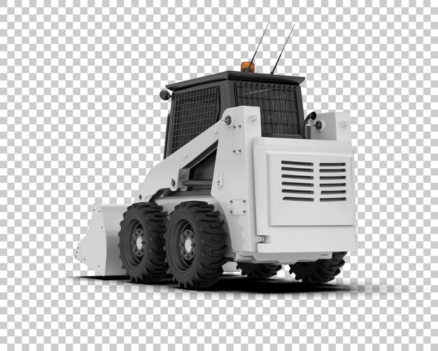 Skid steer aislado en el fondo ilustración de renderización 3d