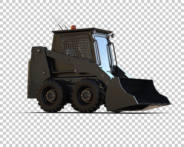 Skid steer aislado en el fondo ilustración de renderización 3d