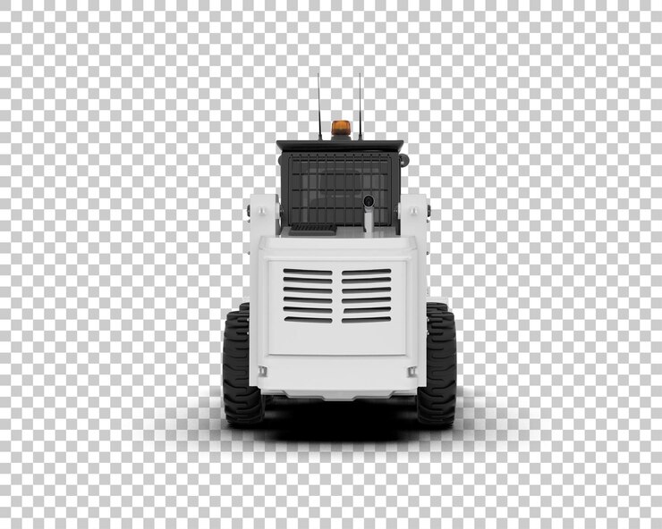 PSD skid steer aislado en el fondo ilustración de renderización 3d