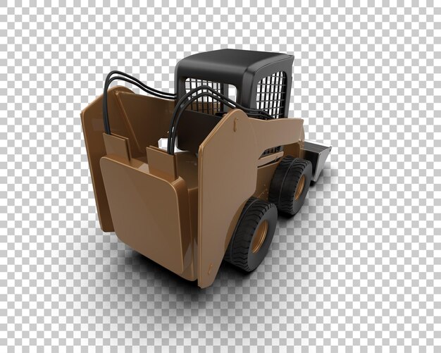 Skid Steer aislado en el fondo Ilustración de renderización 3D
