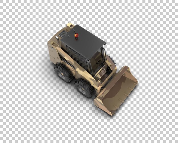 PSD skid steer aislado en el fondo ilustración de renderización 3d