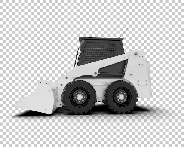 PSD skid steer aislado en el fondo ilustración de renderización 3d