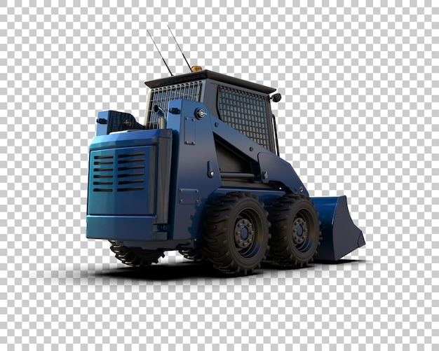 Skid Steer aislado en el fondo Ilustración de renderización 3D