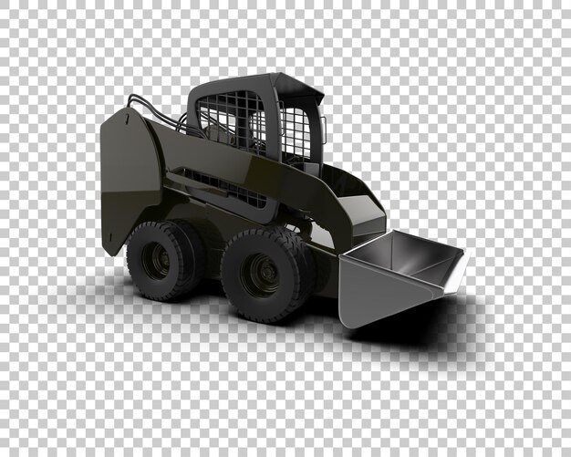 PSD skid steer aislado en el fondo ilustración de renderización 3d