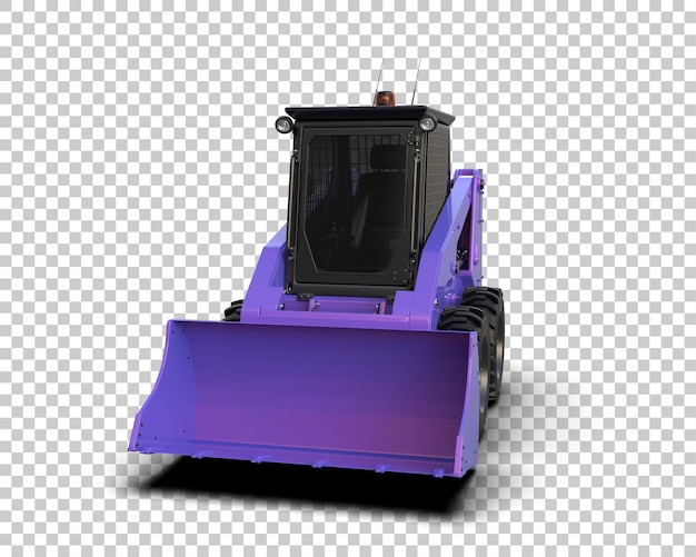 PSD skid steer aislado en el fondo ilustración de renderización 3d