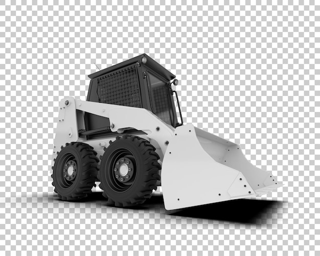 PSD skid steer aislado en el fondo ilustración de renderización 3d