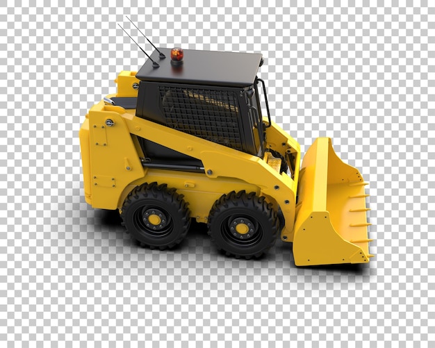 Skid steer aislado en el fondo ilustración de renderización 3d