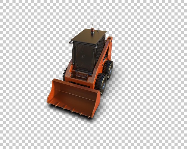Skid Steer aislado en el fondo Ilustración de renderización 3D