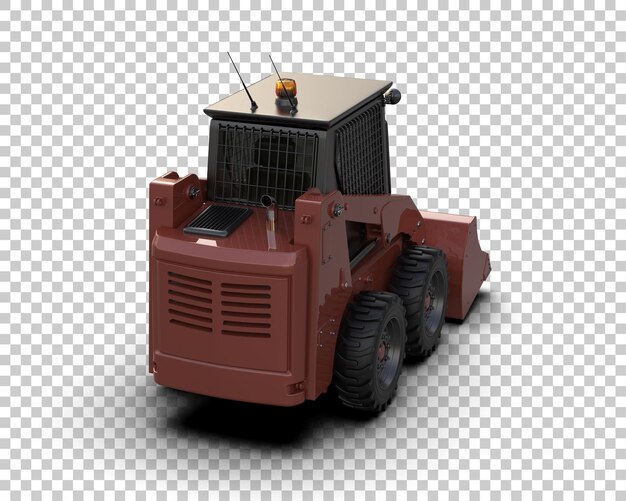 PSD skid steer aislado en el fondo ilustración de renderización 3d