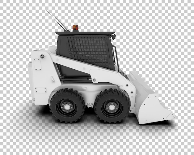 Skid steer isolado no fundo ilustração de renderização 3d