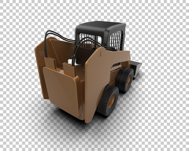 Skid steer isolado no fundo ilustração de renderização 3d