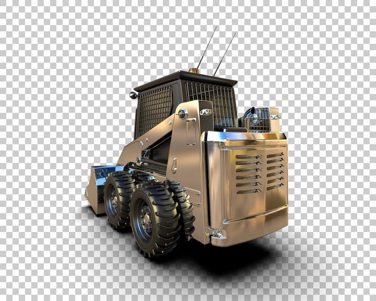 PSD skid steer isolato sullo sfondo illustrazione di rendering 3d