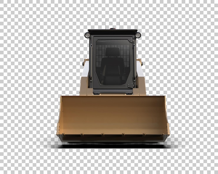 PSD skid steer isolato sullo sfondo illustrazione di rendering 3d