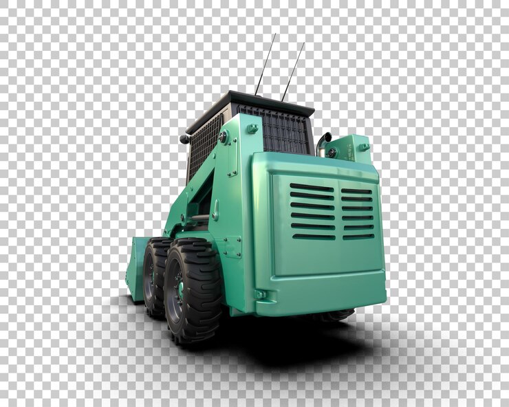 PSD skid steer isolato sullo sfondo illustrazione di rendering 3d