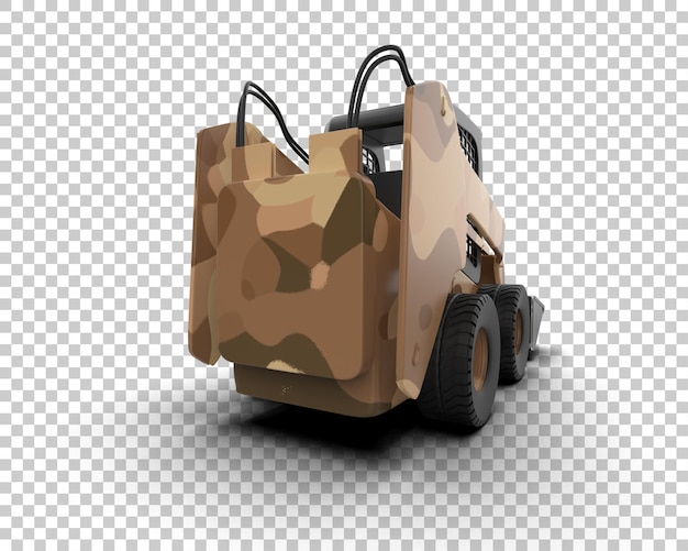 Skid Steer isolato sullo sfondo illustrazione di rendering 3D