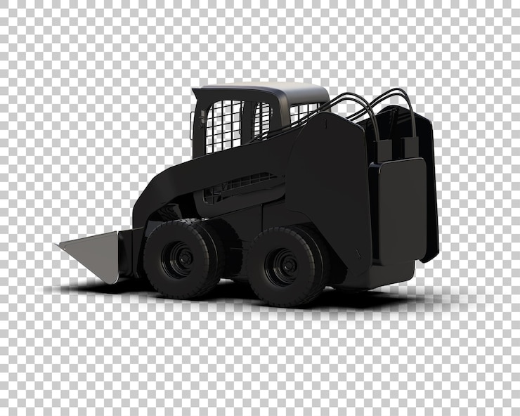 PSD skid steer isolato sullo sfondo illustrazione di rendering 3d