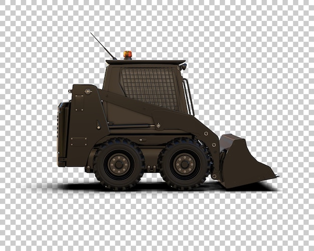 PSD skid steer isolé sur le fond illustration de rendu 3d