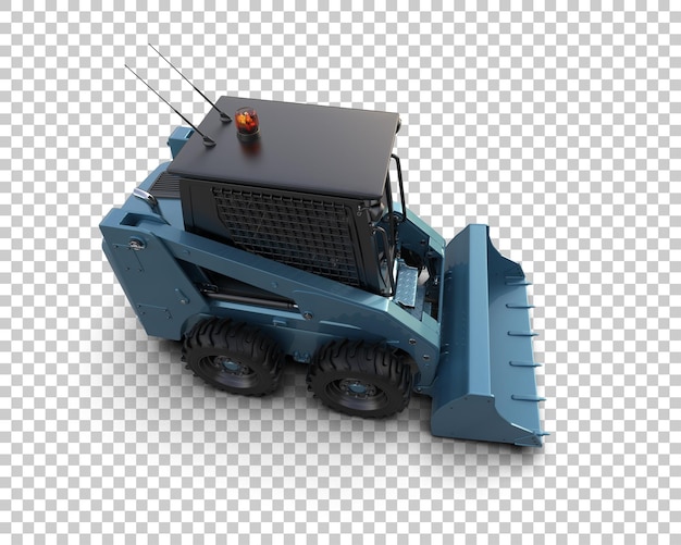 PSD skid steer isolé sur le fond illustration de rendu 3d