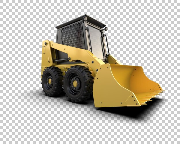 Skid Steer Isolé Sur Le Fond Illustration De Rendu 3d