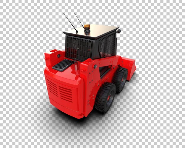 PSD skid steer isolé sur le fond illustration de rendu 3d