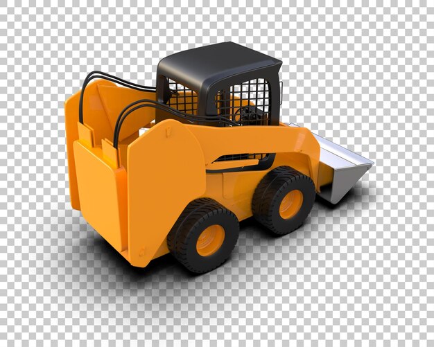 Skid Steer Isolé Sur Le Fond Illustration De Rendu 3d