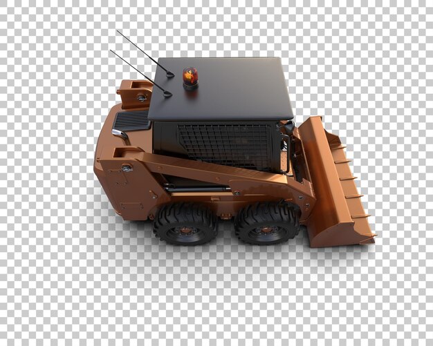 Skid Steer Isolé Sur Le Fond Illustration De Rendu 3d