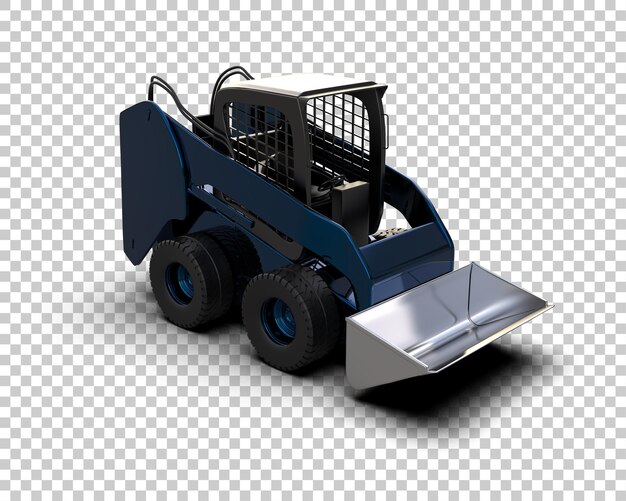 Skid Steer Isolé Sur Le Fond Illustration De Rendu 3d