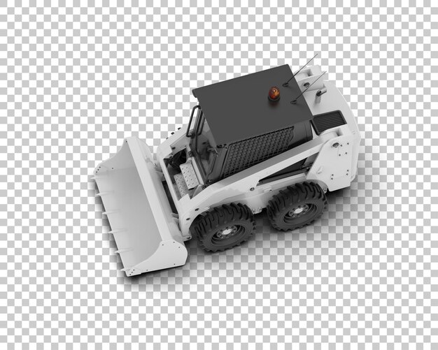 PSD skid steer isoliert auf dem hintergrund 3d-rendering-illustration