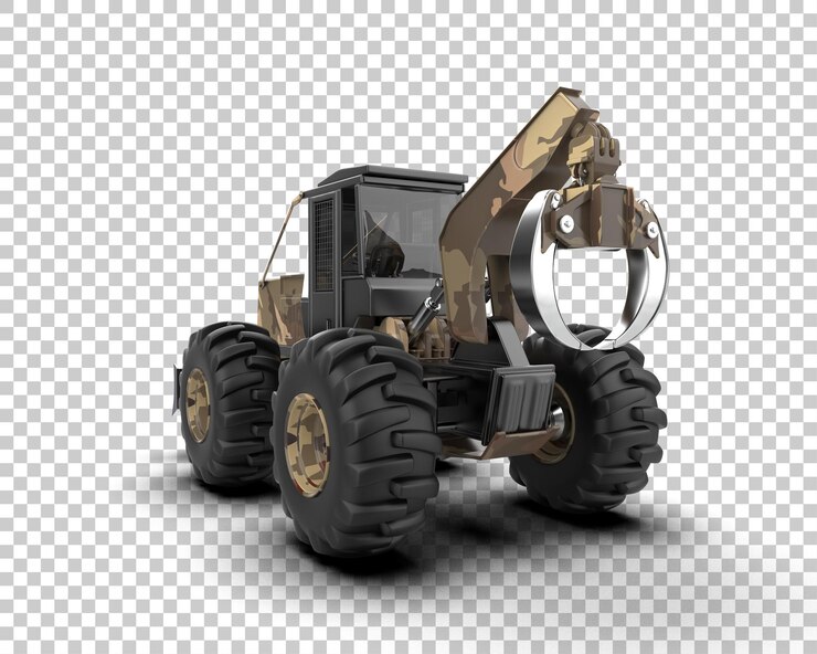 PSD skidder aislado en el fondo ilustración de renderización 3d