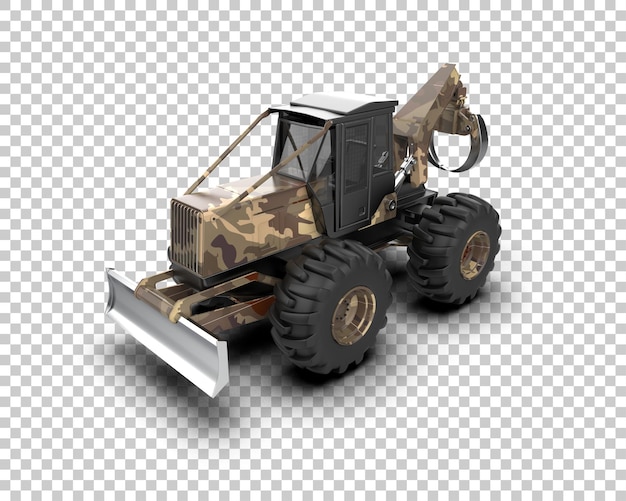 PSD skidder aislado en el fondo ilustración de renderización 3d