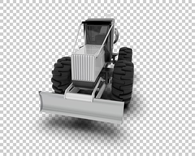Skidder aislado en el fondo Ilustración de renderización 3D