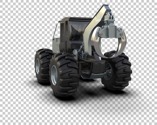 Skidder aislado en el fondo Ilustración de renderización 3D