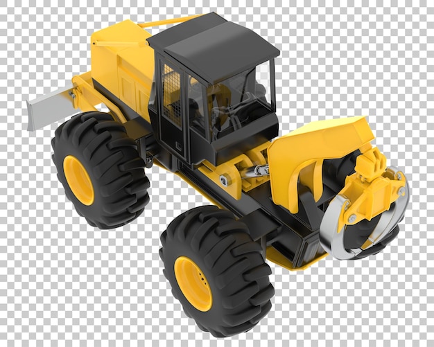 Skidder auf transparentem Hintergrund 3D-Darstellung
