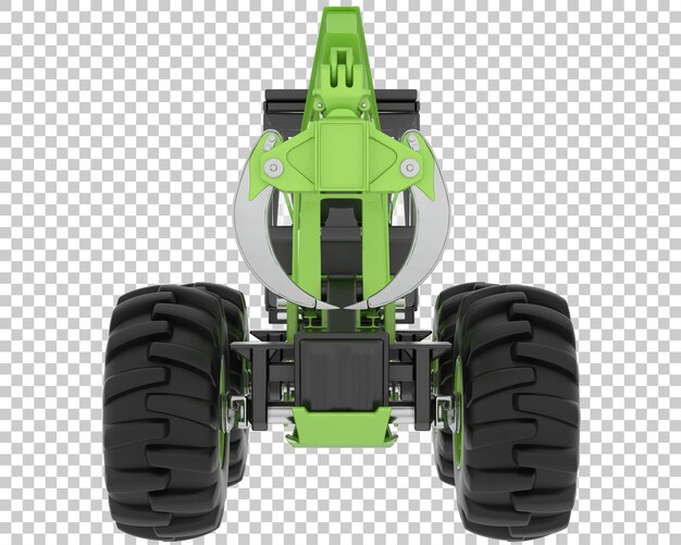 Skidder auf transparentem Hintergrund 3D-Darstellung