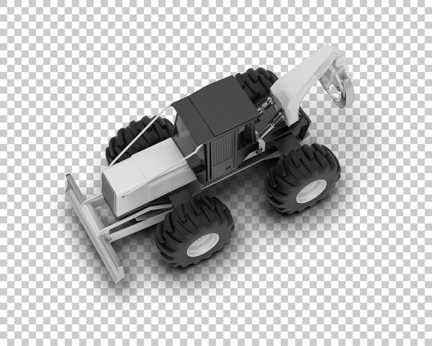 PSD skidder isolado no fundo ilustração de renderização 3d