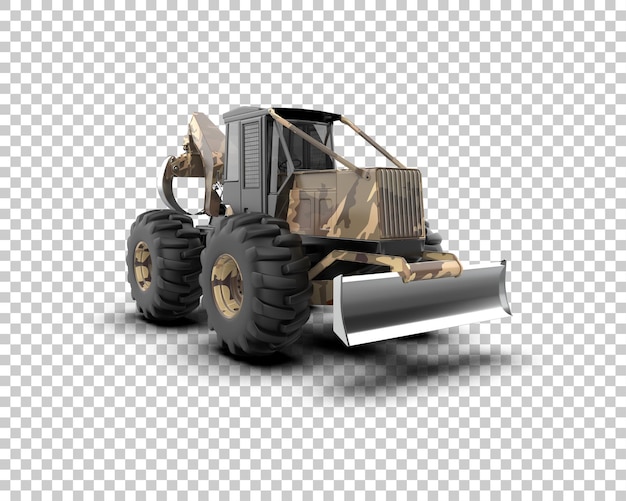 Skidder isolado no fundo ilustração de renderização 3d