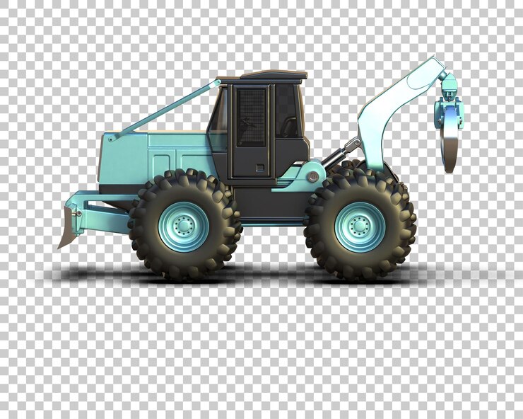 PSD skidder isolato sullo sfondo illustrazione di rendering 3d