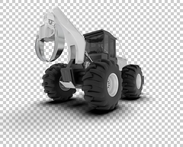 Skidder isoliert auf dem Hintergrund 3D-Rendering-Illustration