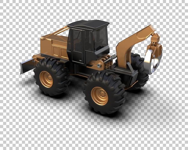 Skidder isoliert auf dem Hintergrund 3D-Rendering-Illustration