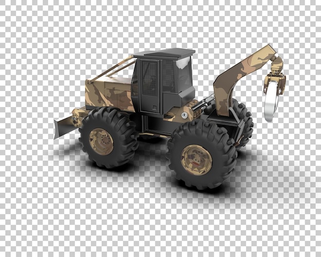 Skidder isoliert auf dem Hintergrund 3D-Rendering-Illustration