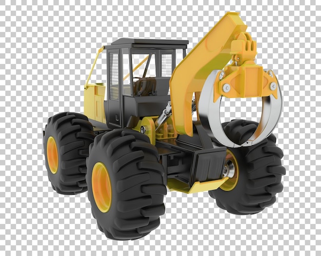 Skidder na ilustração de renderização 3d de fundo transparente