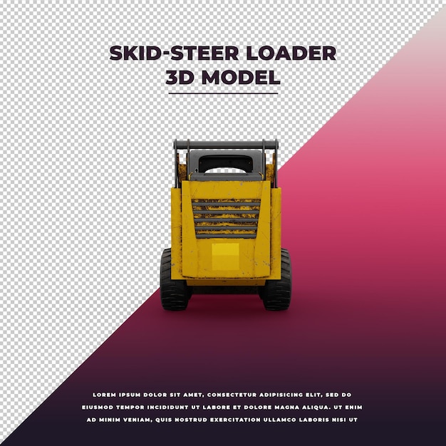 PSD skidsteer loader 3d aislado