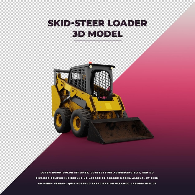 Skidsteer loader 3d isolado