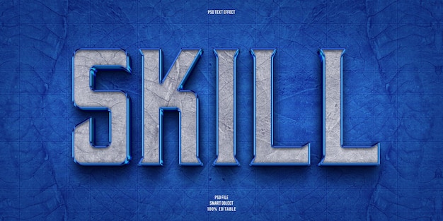 Skill 3d editierbarer texteffekt